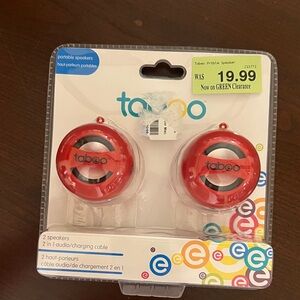 Taboo Red Portable Dual Speakers